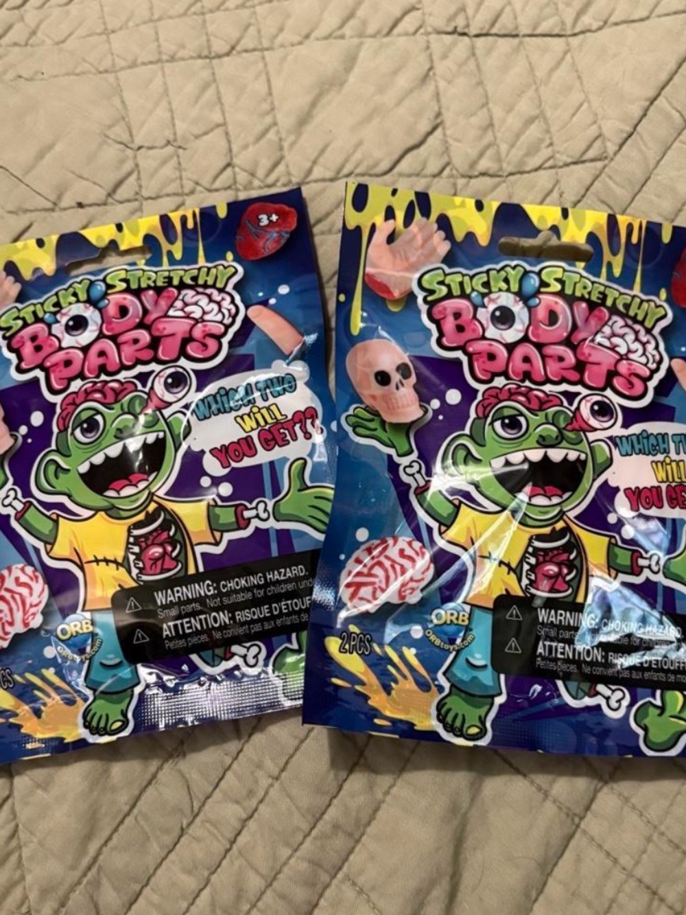Sticky Stretchy Body Parts Kids Toy Pack - Set of 2